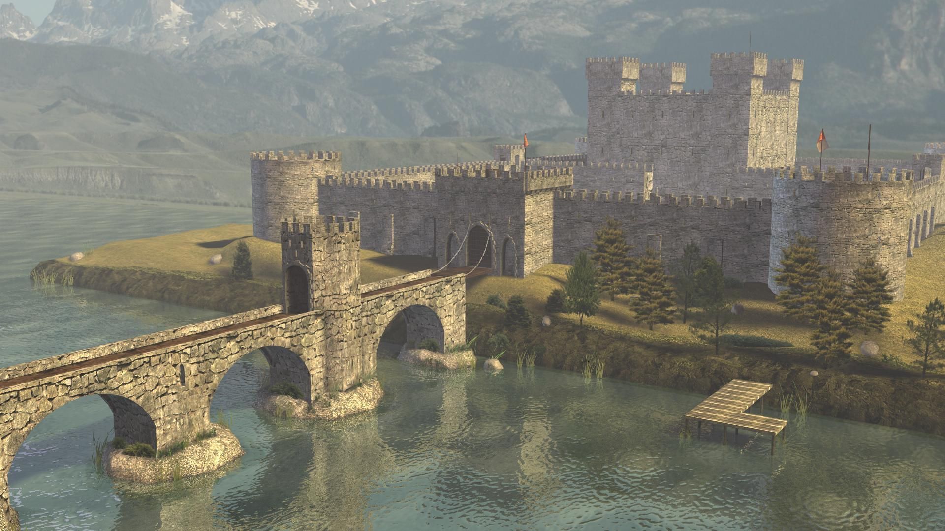 Medieval Castle 3D model_1