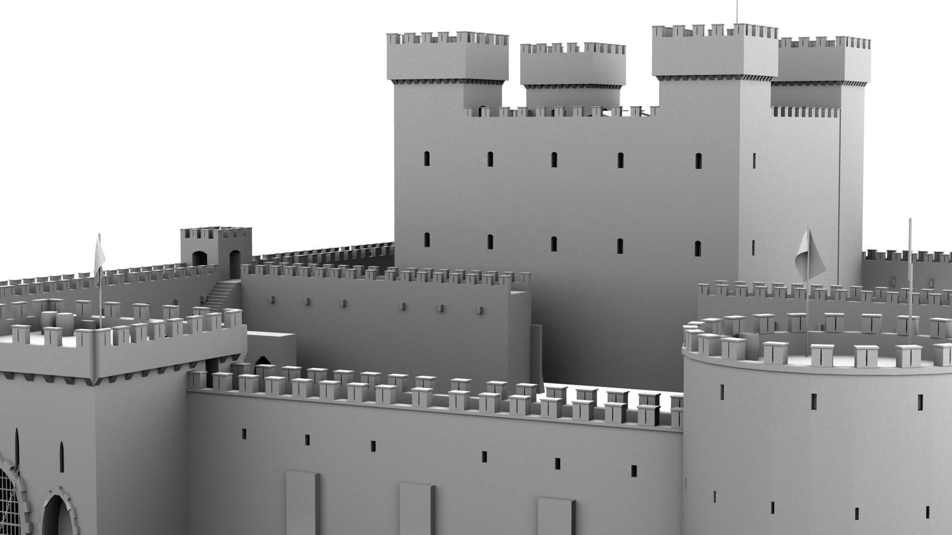 Medieval Castle 3D model_13