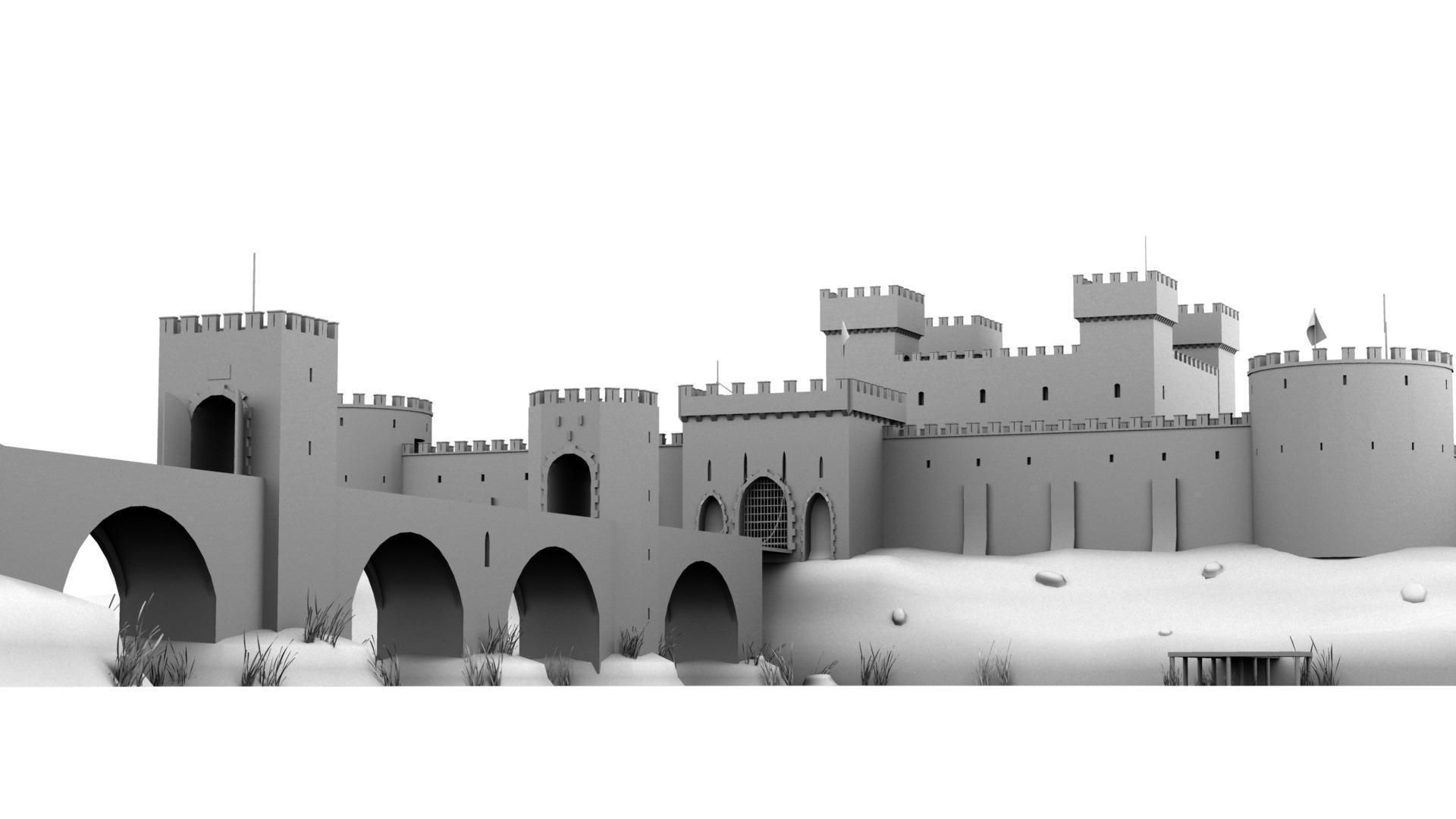 Medieval Castle 3D model_11