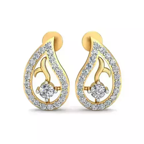 PE-1755 elegant diamond earring gold
