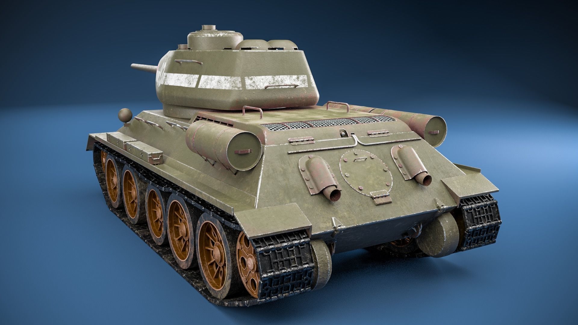 Tank T34 85  3D model_2