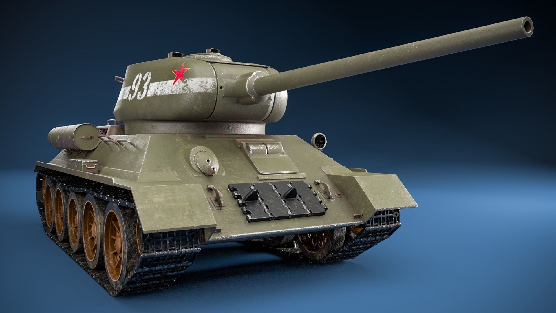 Tank T34 85  3D model_1