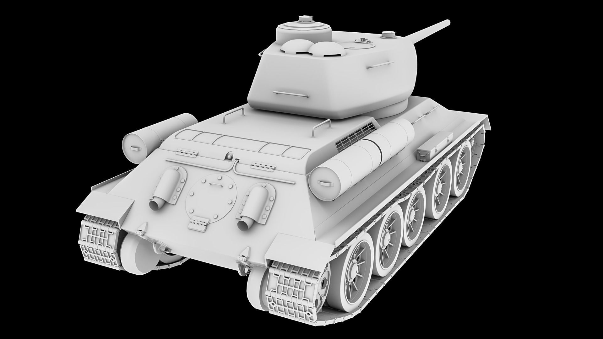 Tank T34 85  3D model_6