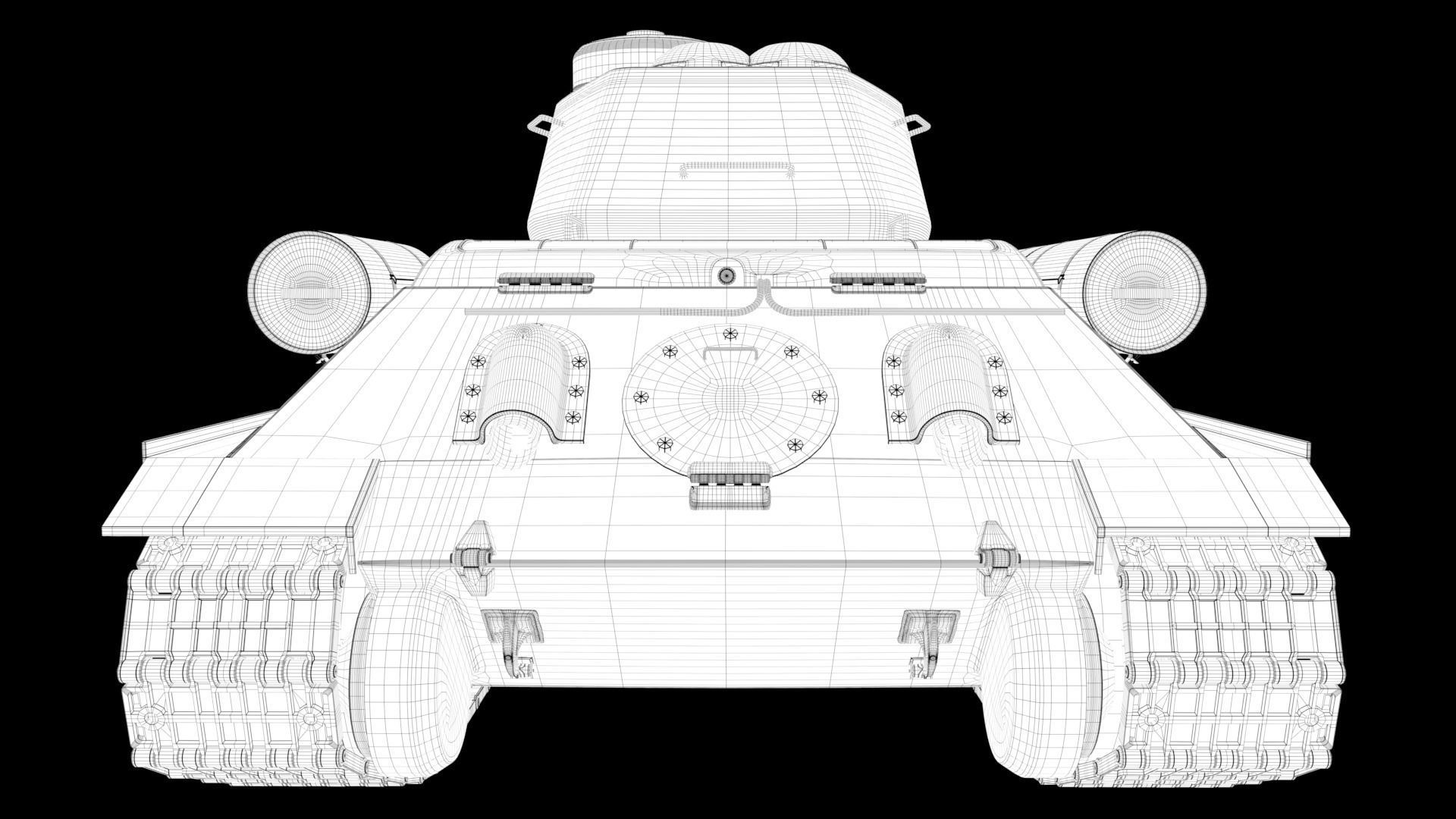 Tank T34 85  3D model_10