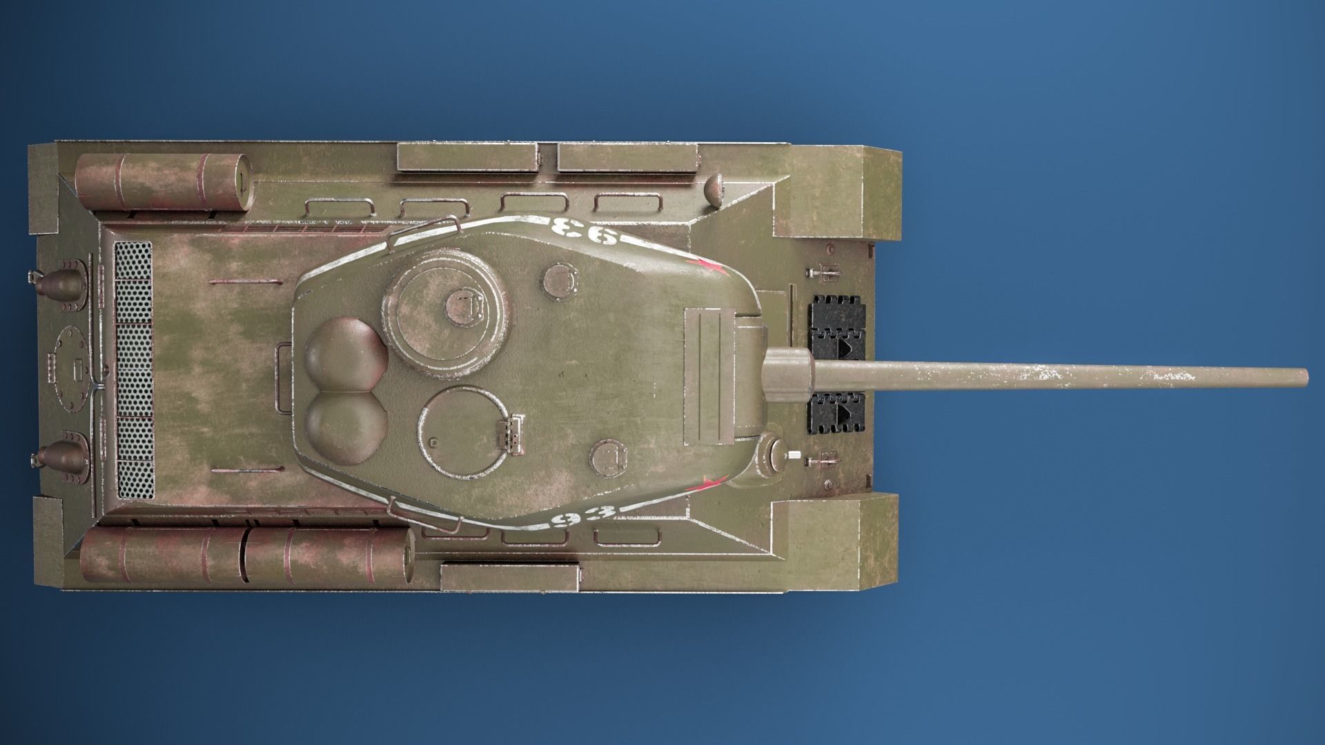 Tank T34 85  3D model_4