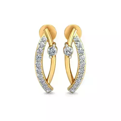 JRE3020 diamond earring gold