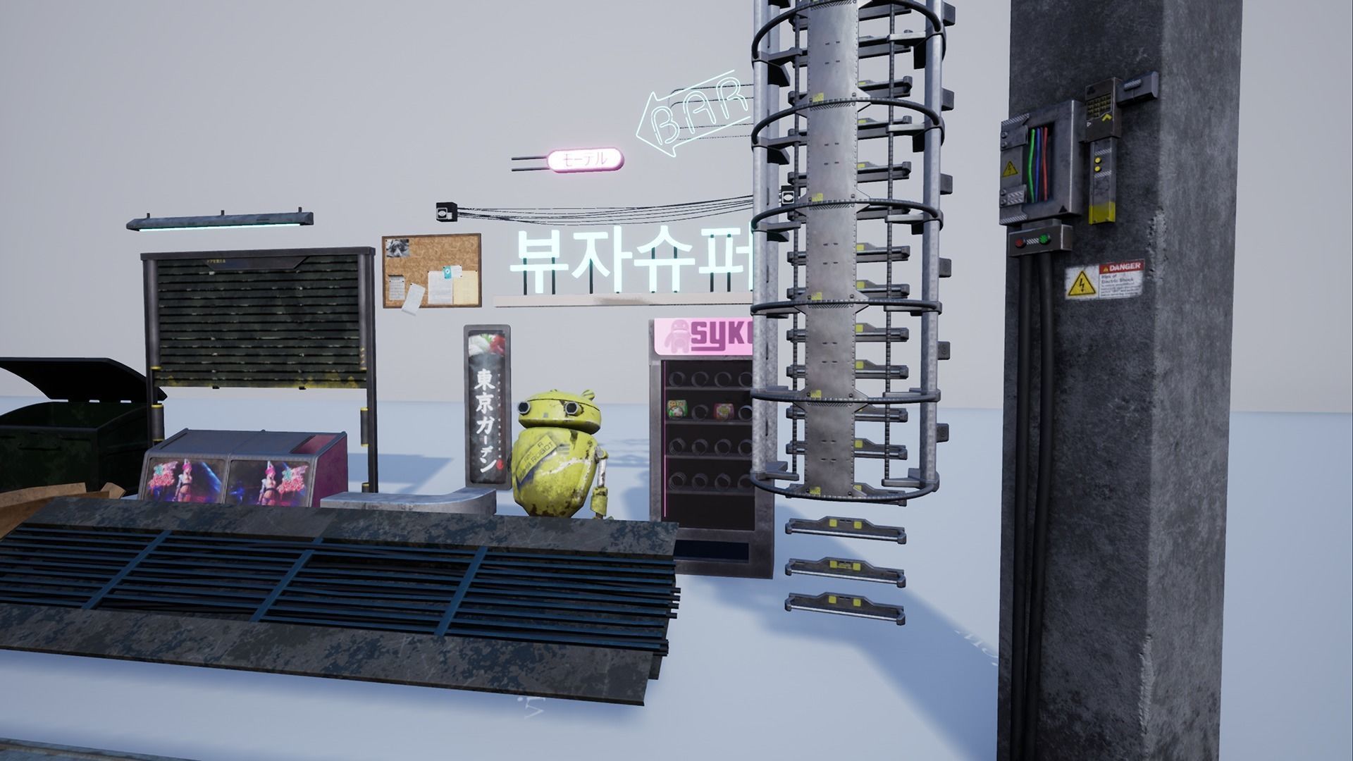 Cyberpunk Grunge Sci-Fi Asset Pack Low-poly 3D model_4