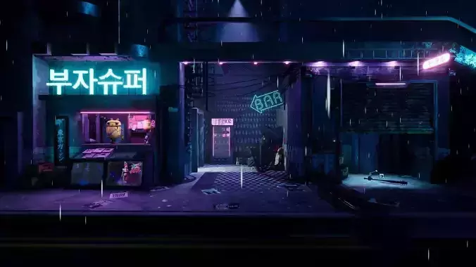 Cyberpunk Grunge Sci-Fi Asset Pack Low-poly 3D model