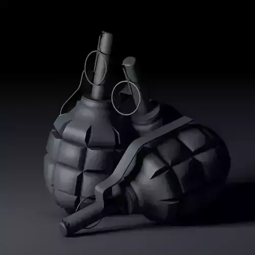 F1 Grenade 3D model no texture