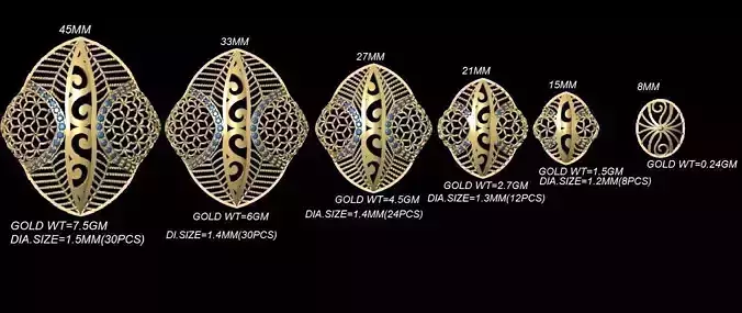 vrpnd2840 gold - plated rings