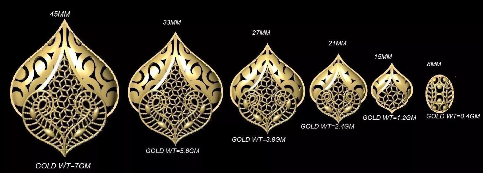 vrpnd2698 gold leaf design 3D print model_0