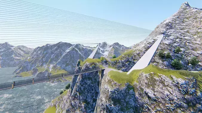 Bridge suspension - 3D model Max-Lumion