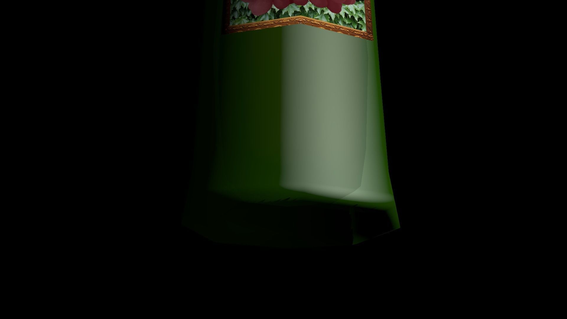 simple wine bottle Low-poly 3D model_2