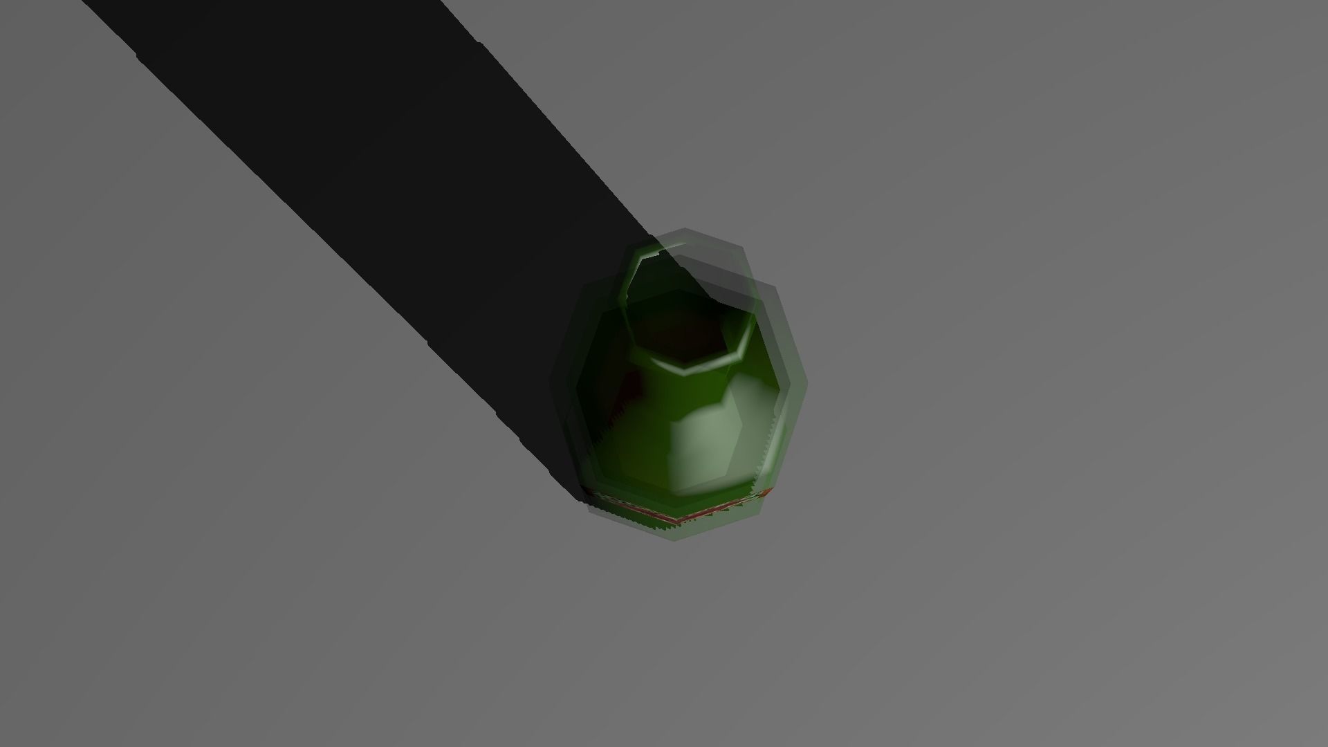 simple wine bottle Low-poly 3D model_1