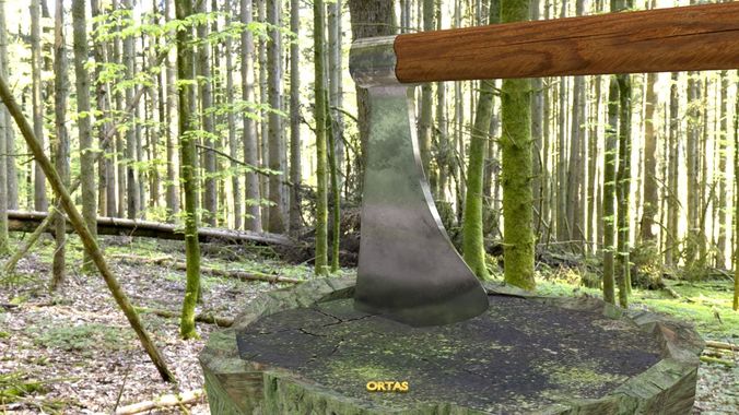 ORTAS AXE NO 8 WAR AXE 3D PRINTABLE 3D print model