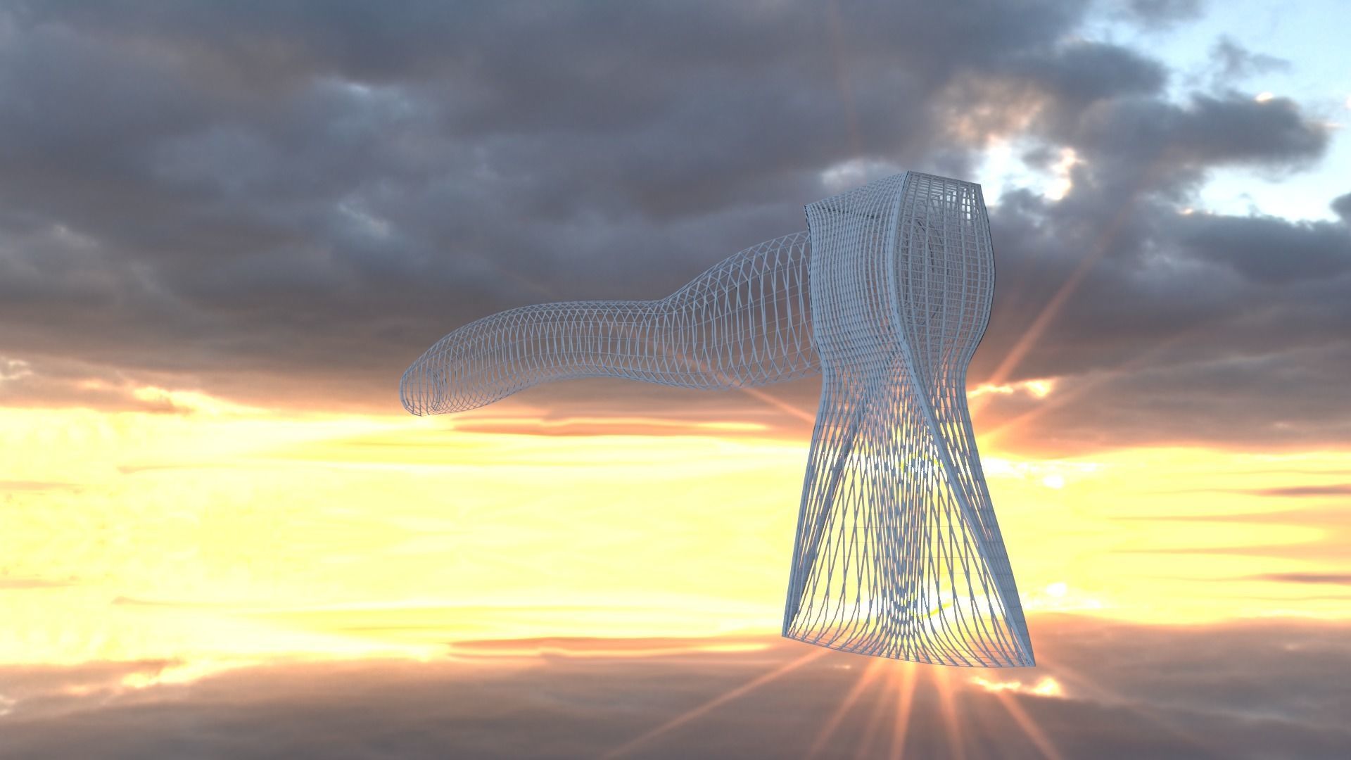 ORTAS AXE NO 9 REALISTIC GAME READY AXE 3D PRINTABLE 3D print model_13