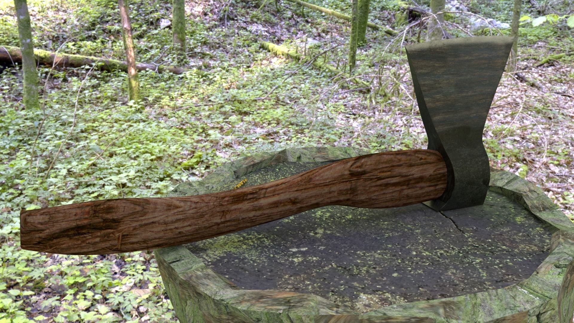 ORTAS AXE NO 9 REALISTIC GAME READY AXE 3D PRINTABLE 3D print model_19