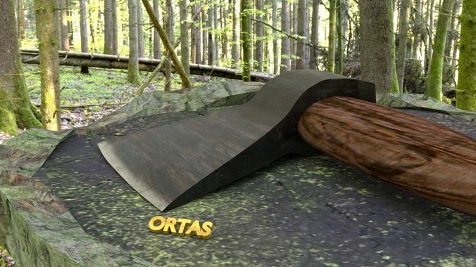 ORTAS AXE NO 9 REALISTIC GAME READY AXE 3D PRINTABLE 3D print model