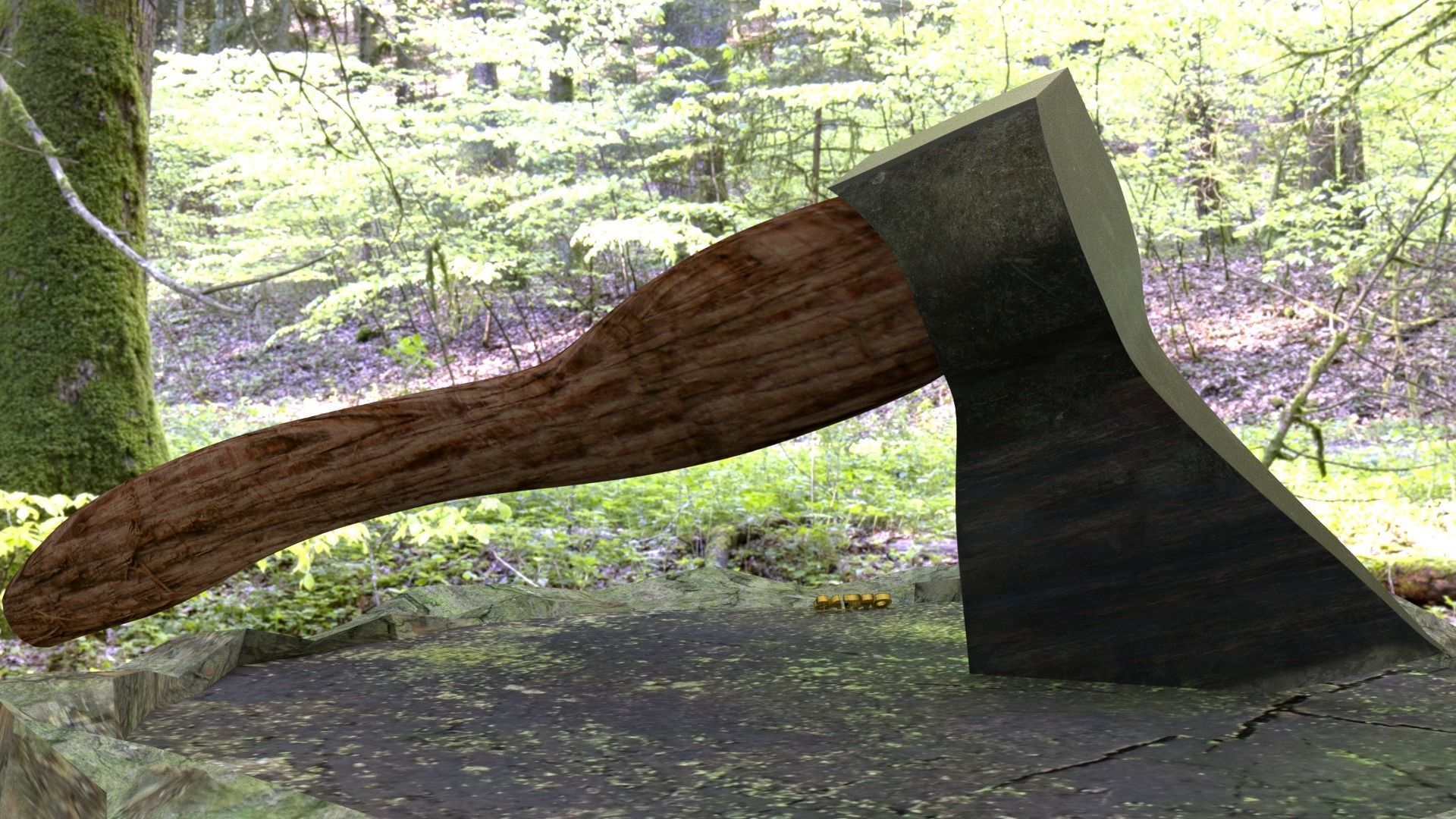 ORTAS AXE NO 9 REALISTIC GAME READY AXE 3D PRINTABLE 3D print model_8
