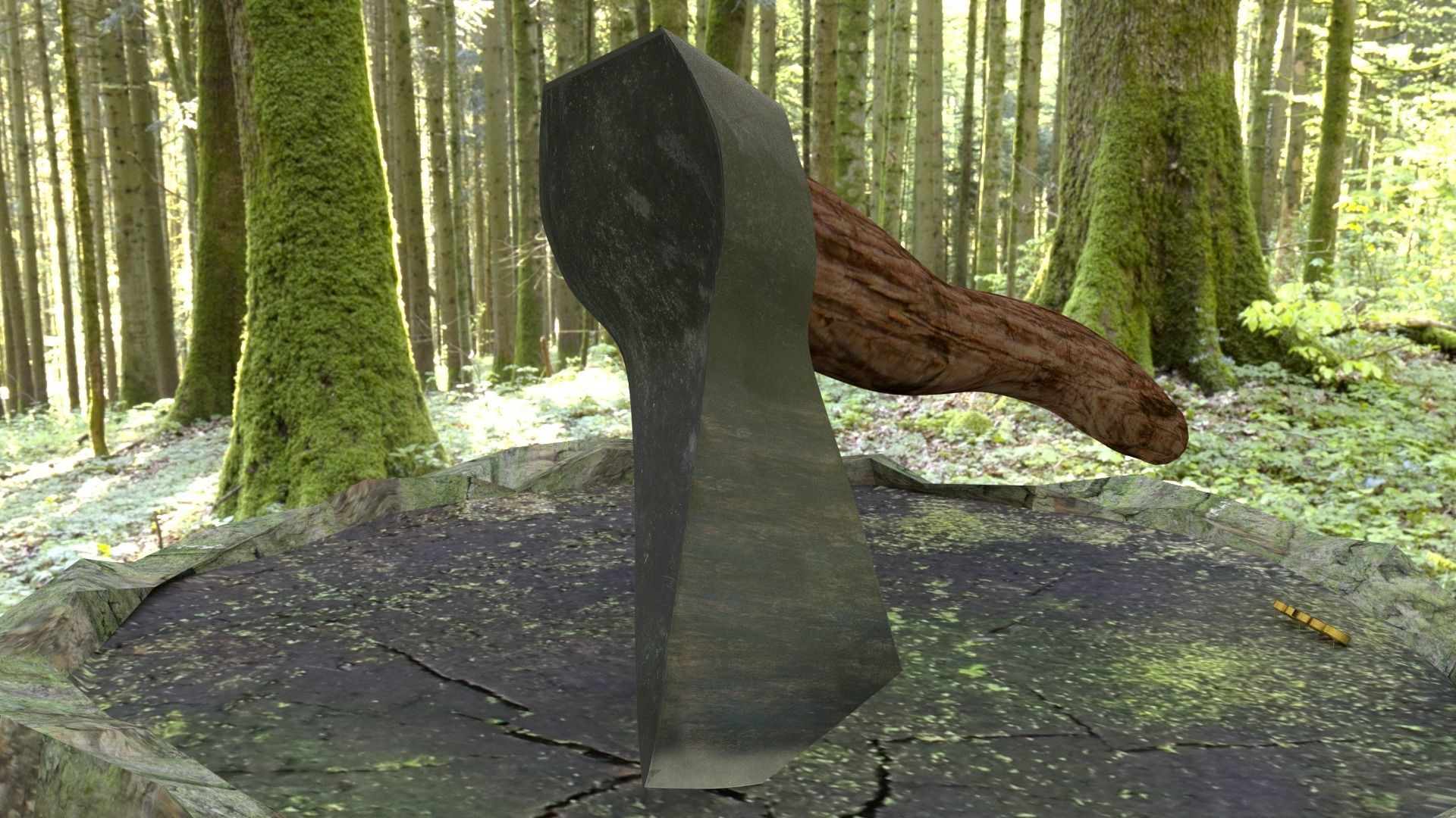 ORTAS AXE NO 9 REALISTIC GAME READY AXE 3D PRINTABLE 3D print model_6