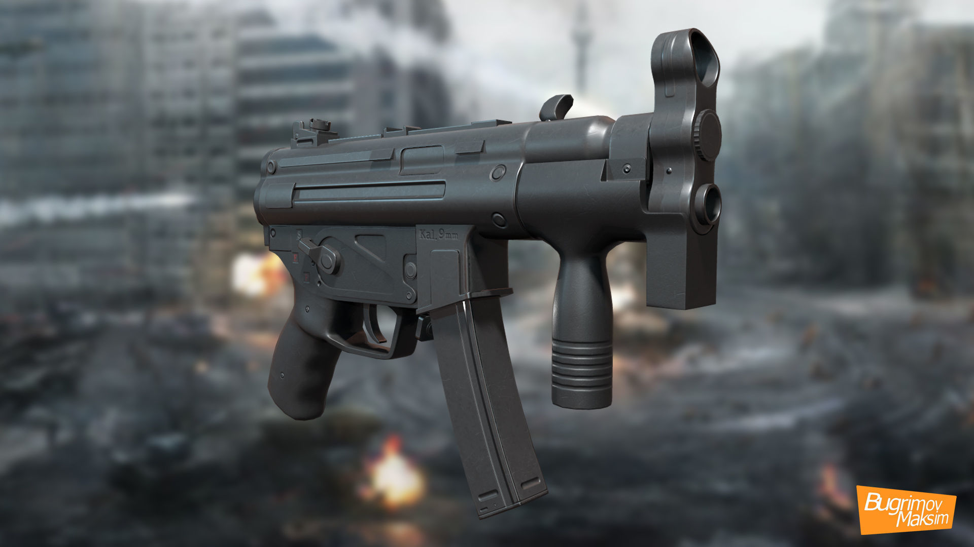 PBR Weapons pack  Low-poly 3D model_8