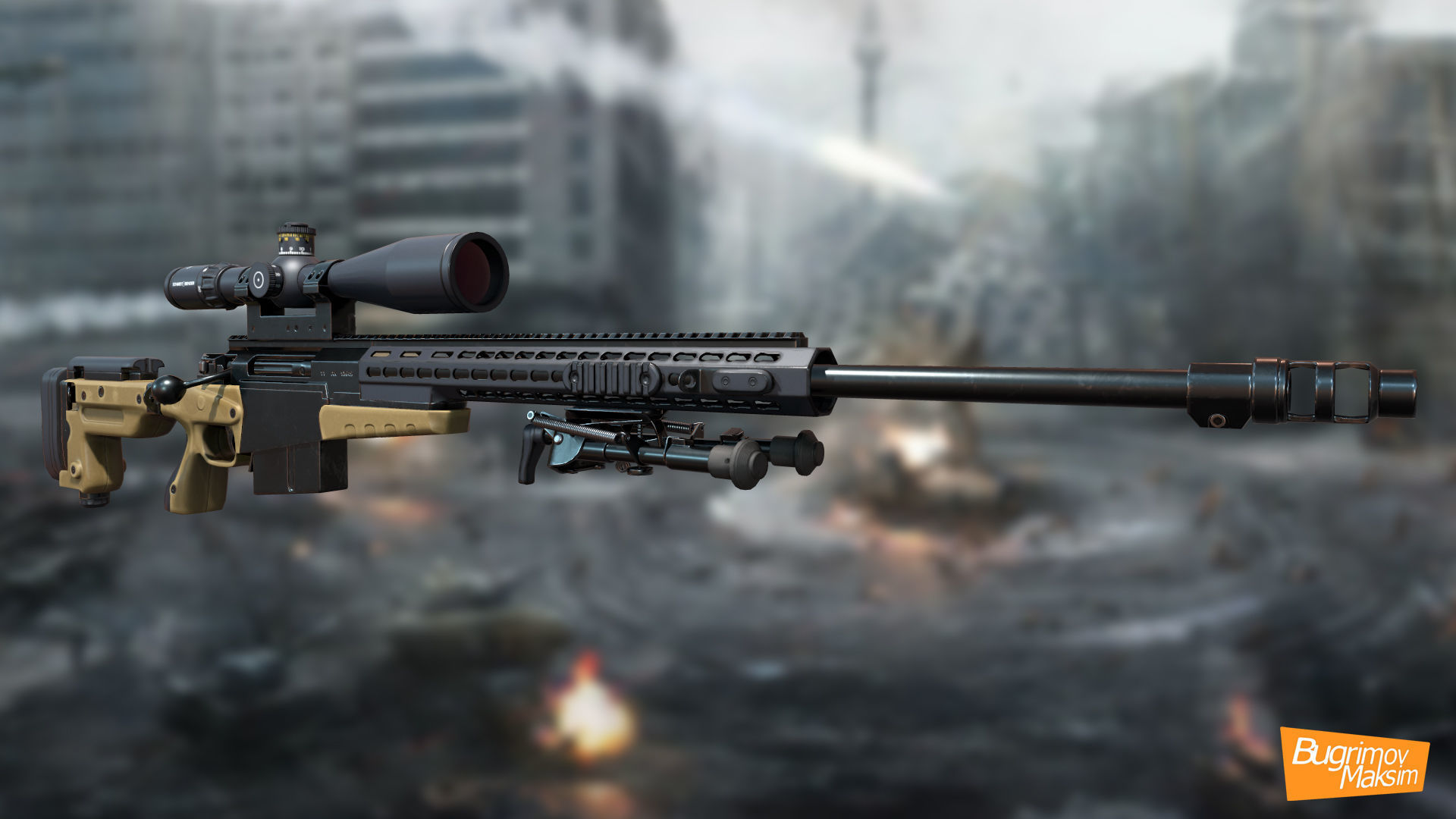 PBR Weapons pack  Low-poly 3D model_11