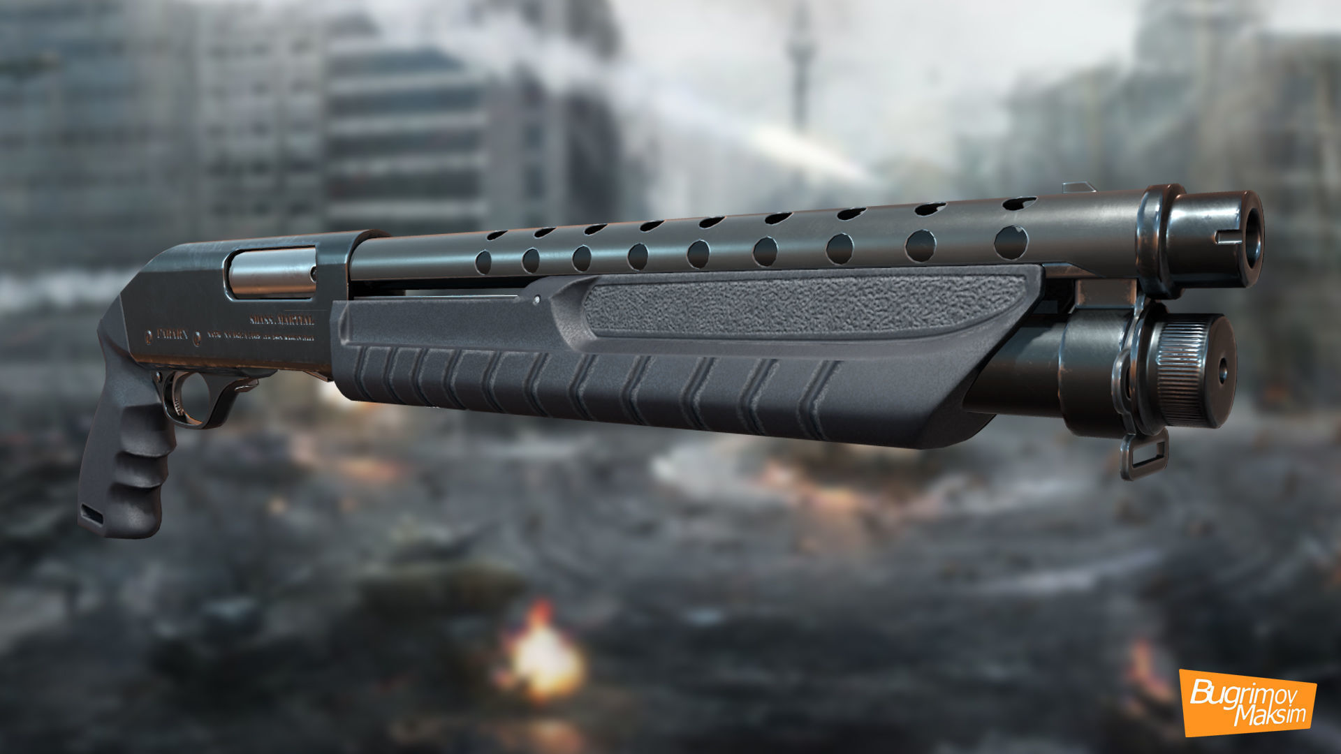 PBR Weapons pack  Low-poly 3D model_9