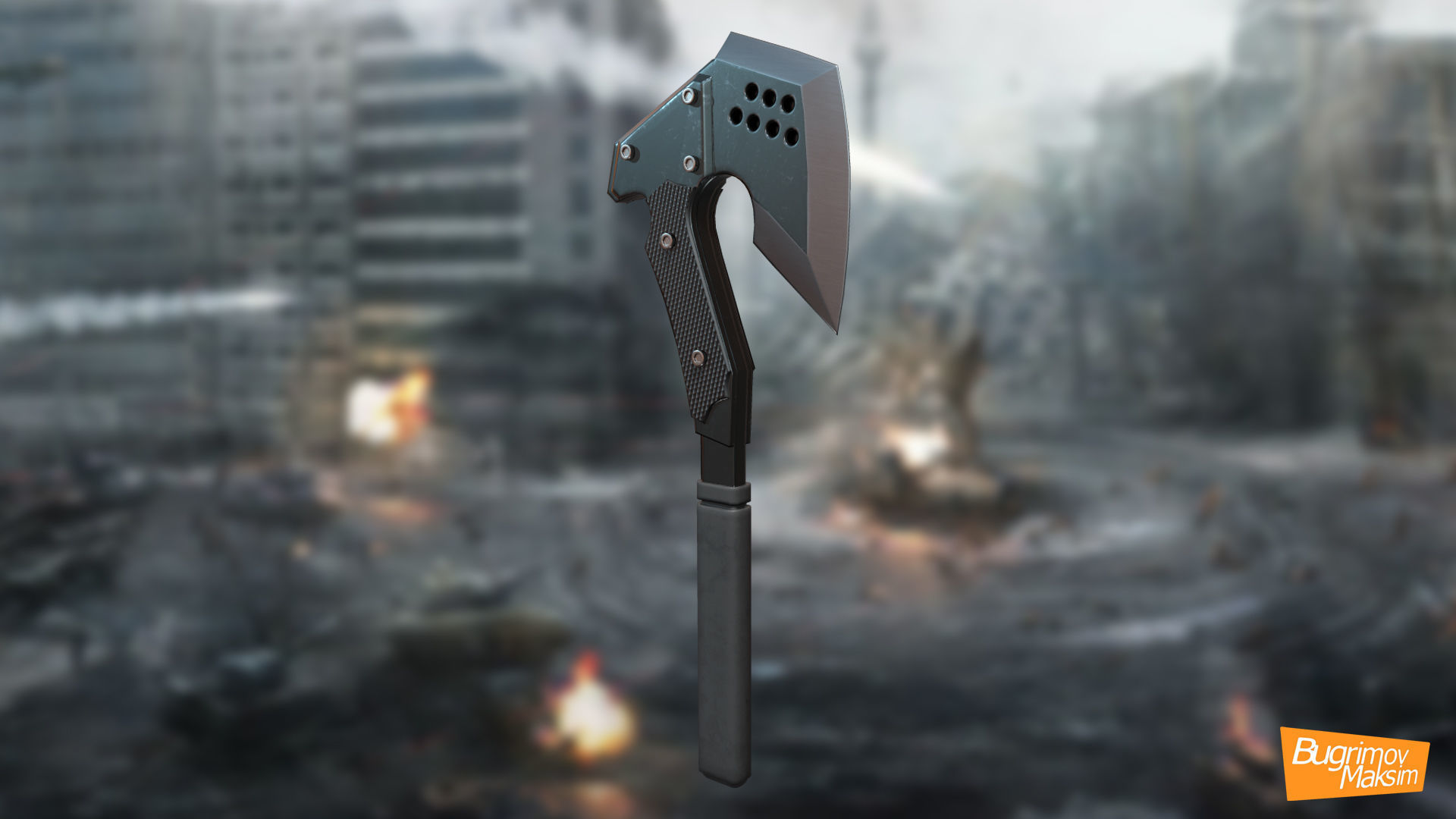 PBR Weapons pack  Low-poly 3D model_17