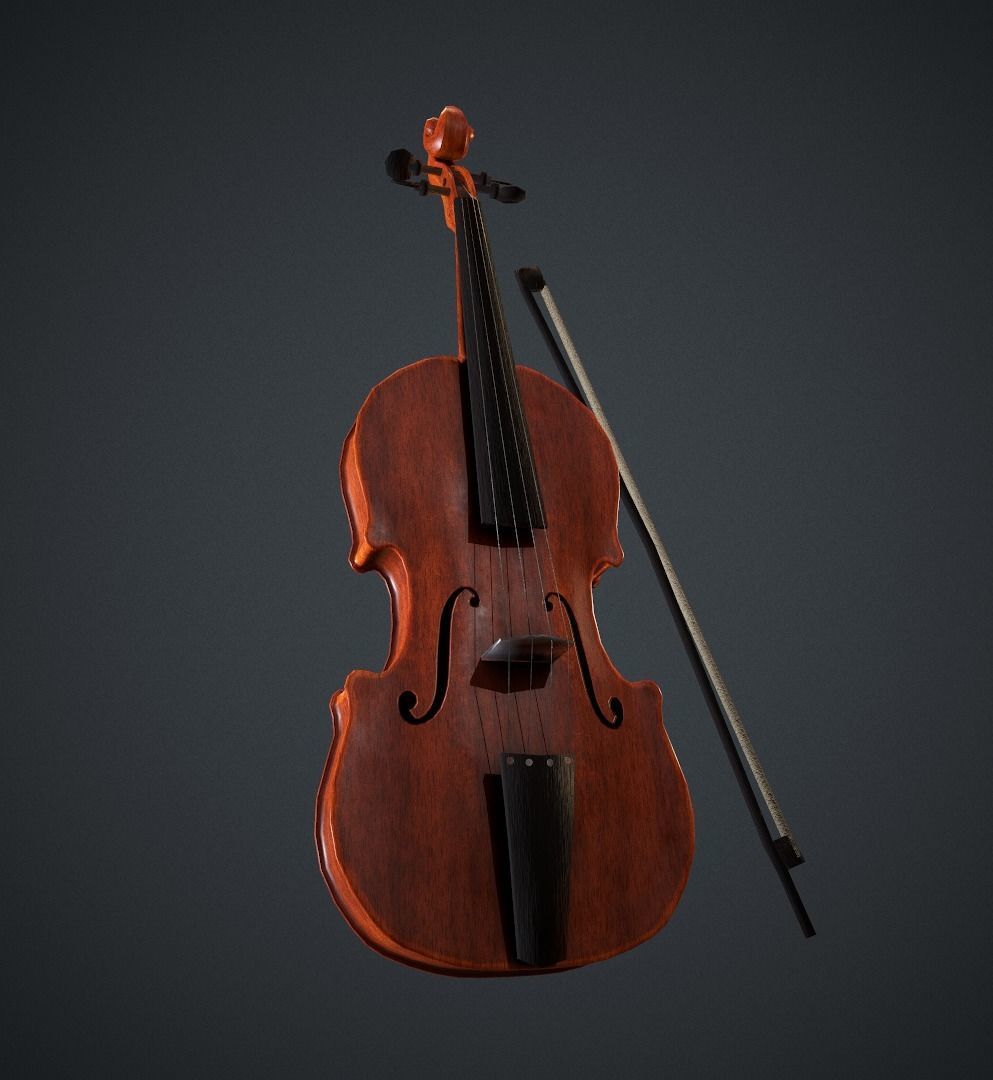 Violin Low-poly 3D model