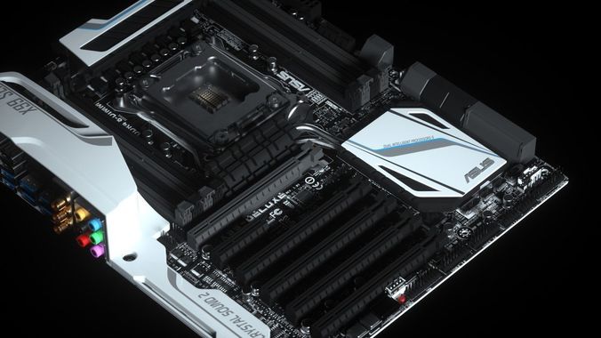 3D Motherboard Asus X99 Deluxe 3D model
