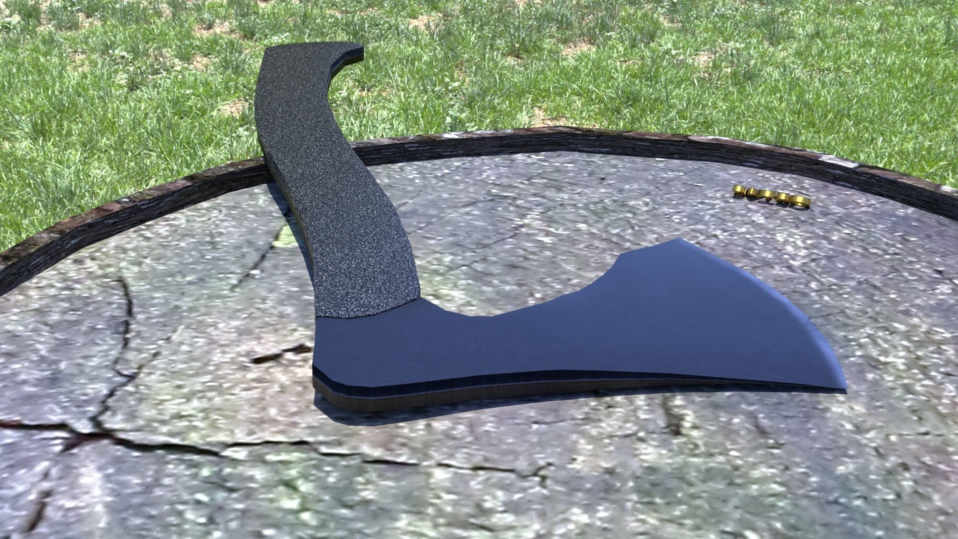ORTAS AXE NO 12 TACTICAL WEAPON 3D PRINTABLE 3D print model_15