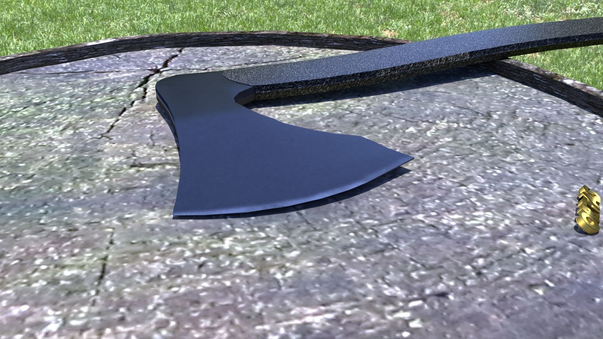 ORTAS AXE NO 12 TACTICAL WEAPON 3D PRINTABLE 3D print model_13