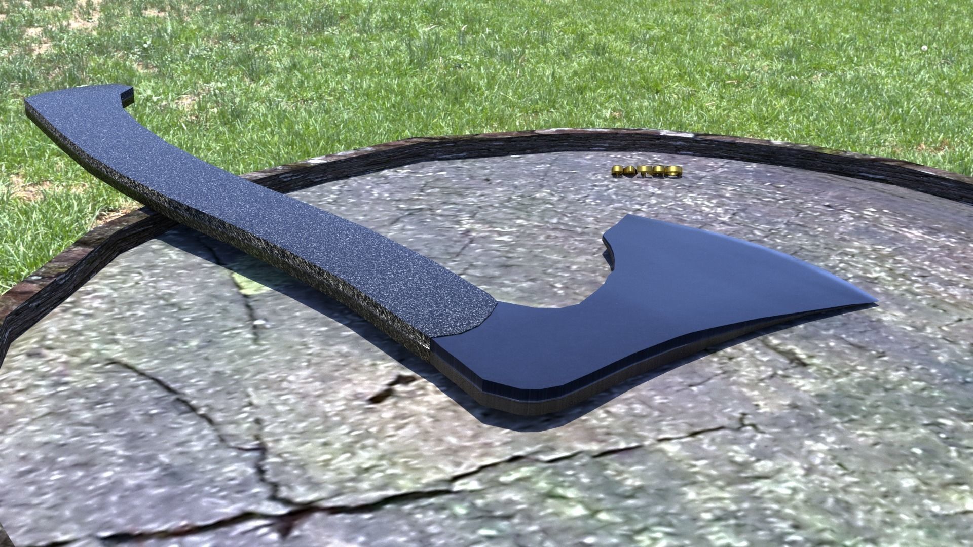 ORTAS AXE NO 12 TACTICAL WEAPON 3D PRINTABLE 3D print model_9