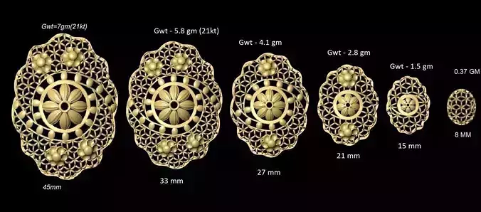 VRPND2567 gold flower