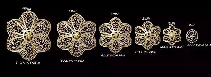 VRPND2364 gold ring size chart