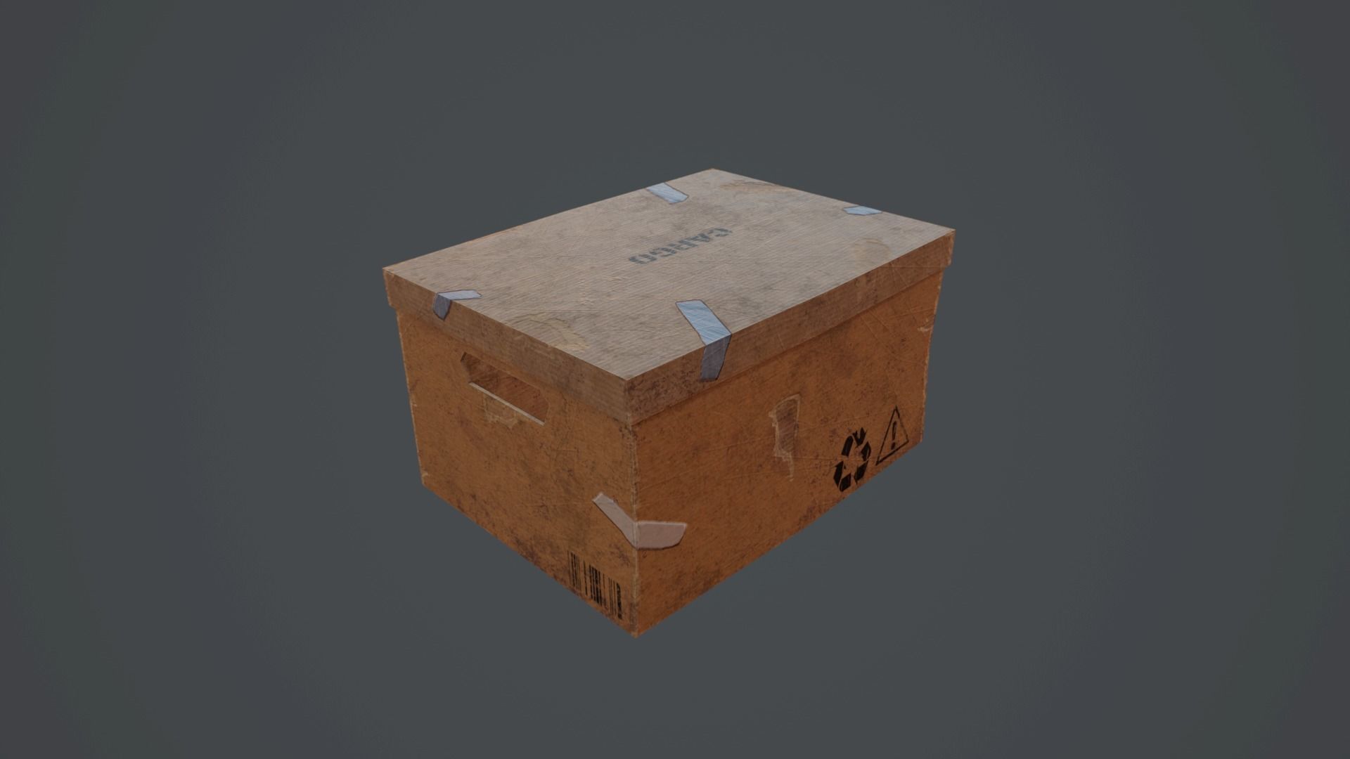 CARDBOARD-2 LOW POLY - HIGH QUALITY Low-poly 3D model_5