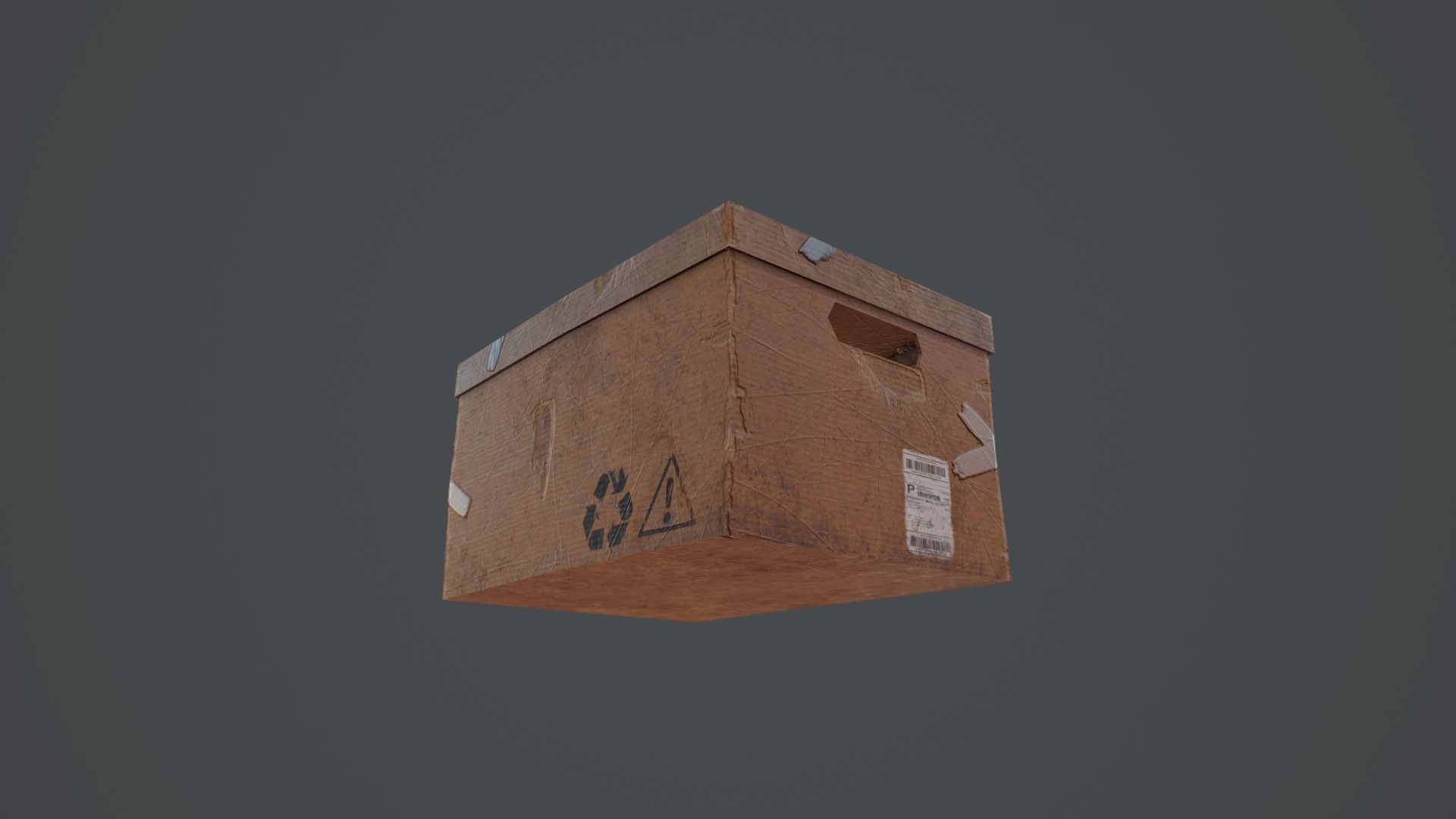 CARDBOARD-2 LOW POLY - HIGH QUALITY Low-poly 3D model_6