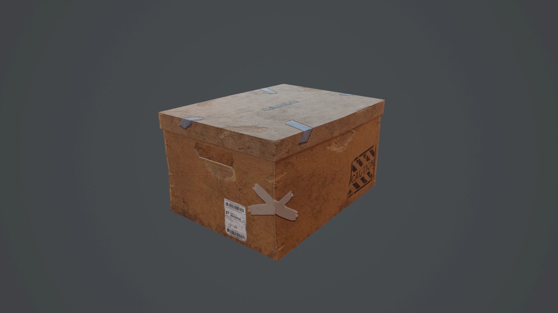 CARDBOARD-2 LOW POLY - HIGH QUALITY Low-poly 3D model_3