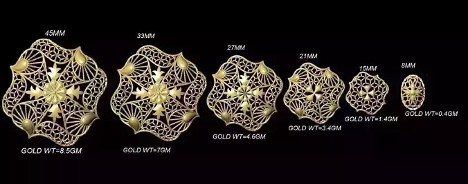 VRPND2362 size of gold leaf