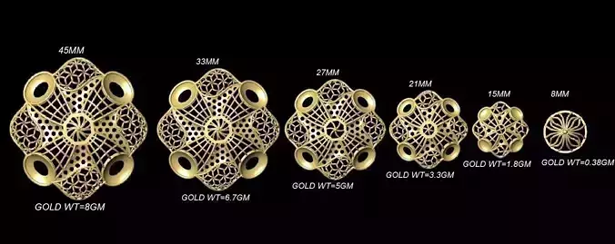VRPND2361 set of gold rings