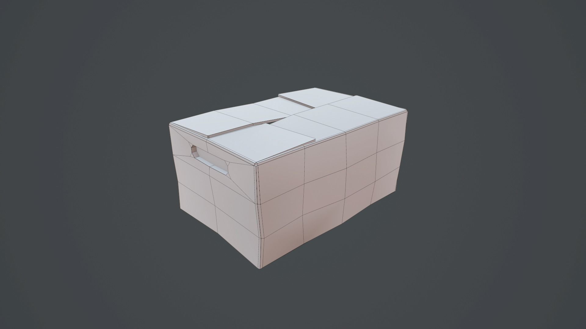 CARDBOARD-3 LOW POLY - HIGH QUALITY Low-poly 3D model_9