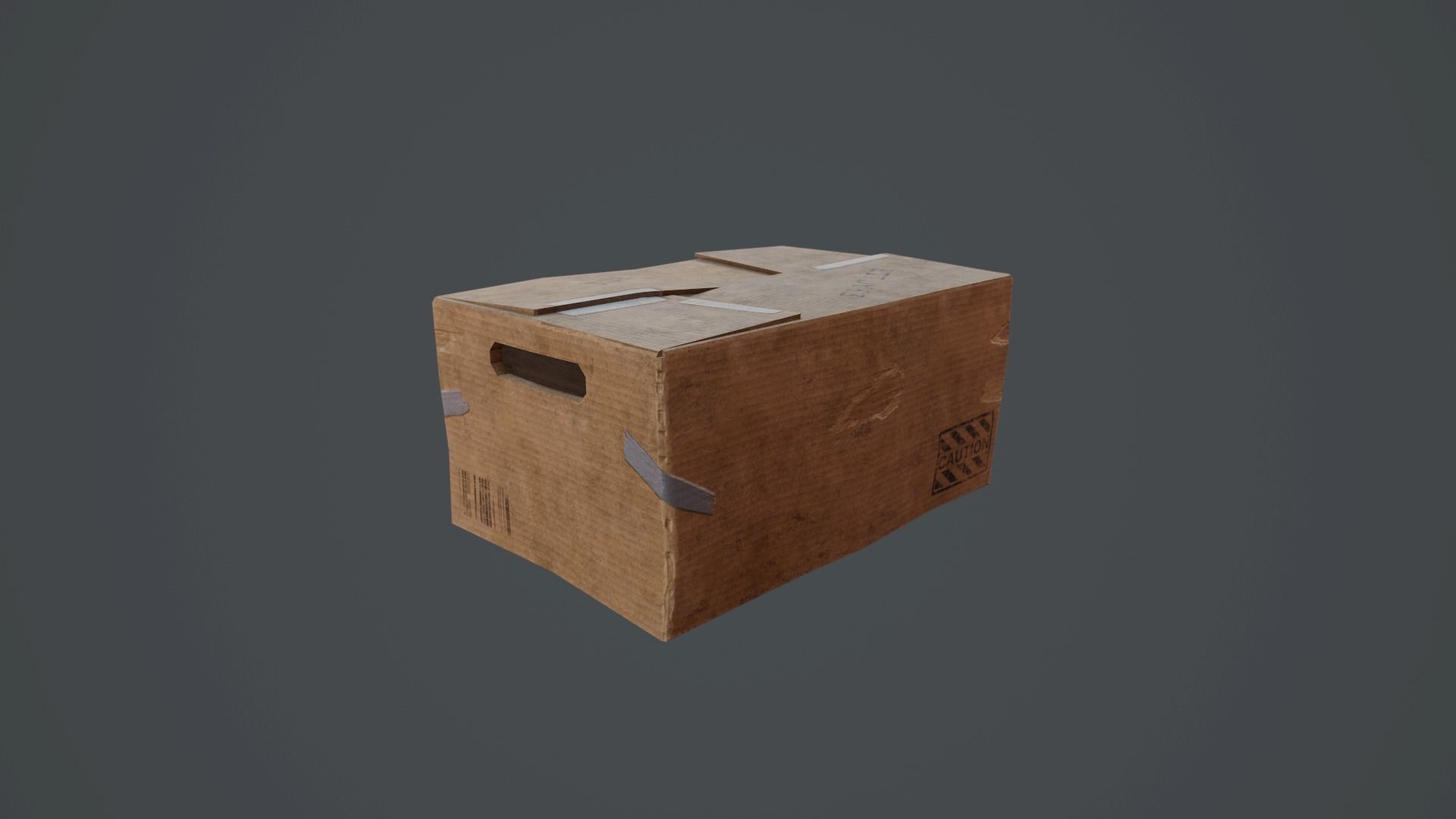 CARDBOARD-3 LOW POLY - HIGH QUALITY Low-poly 3D model_6