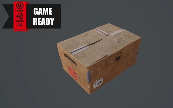 CARDBOARD-3 LOW POLY - HIGH QUALITY Low-poly 3D model