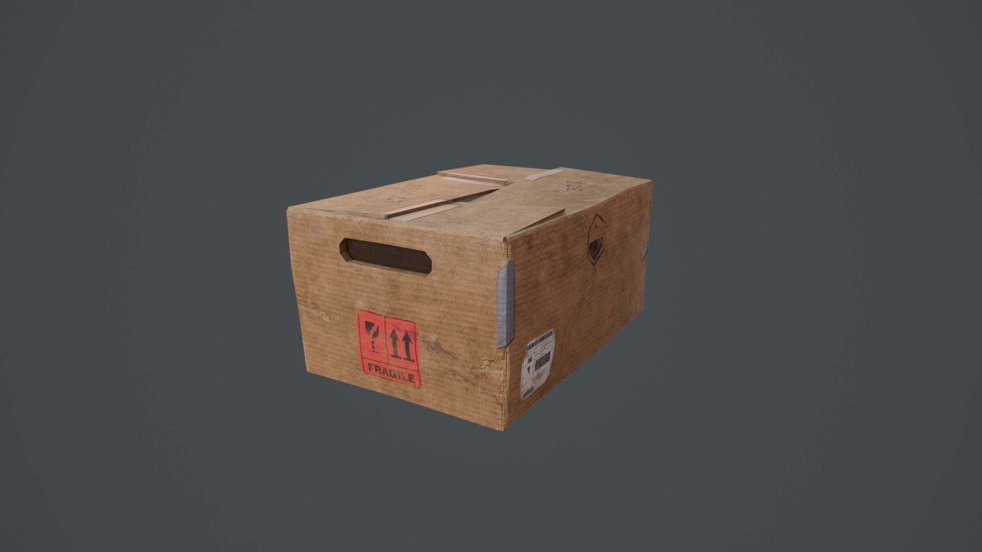 CARDBOARD-3 LOW POLY - HIGH QUALITY Low-poly 3D model_7