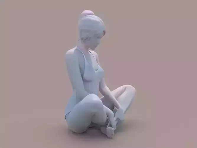 Woman Yoga 3D print model