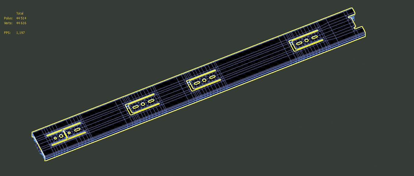 Guide rail 3D model_1