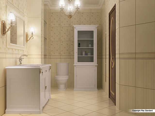 Bathroom in classical style 3D model_1
