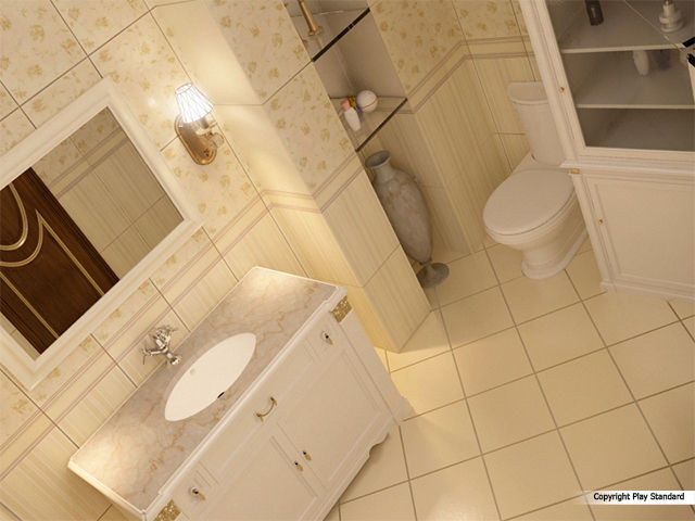 Bathroom in classical style 3D model_3