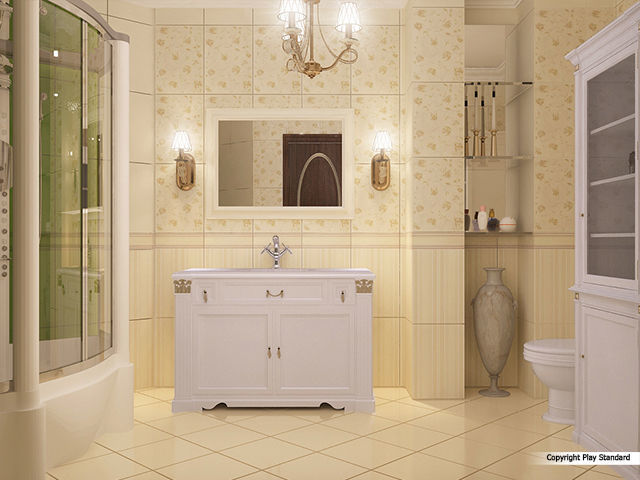 Bathroom in classical style 3D model_2