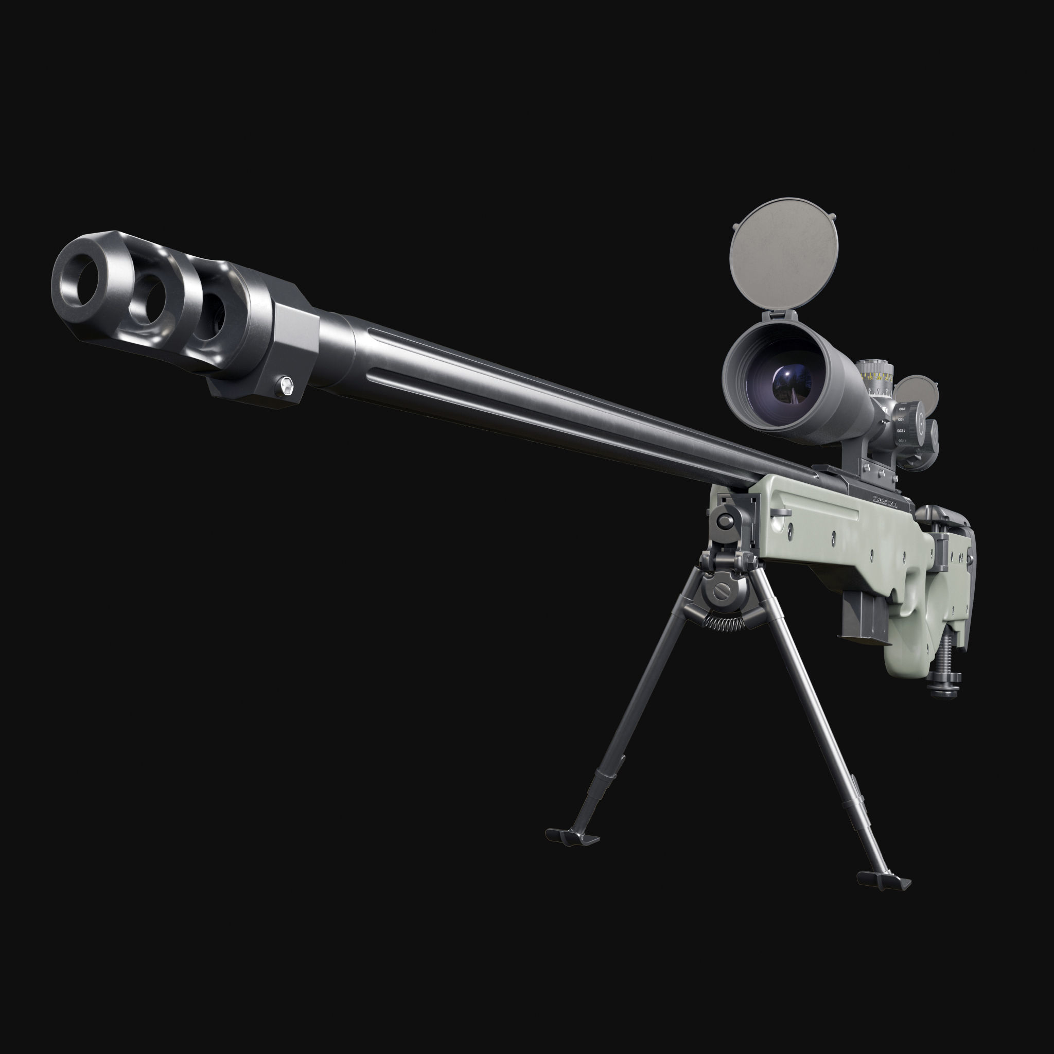 Accuracy International AWM L115A3 3D model_10